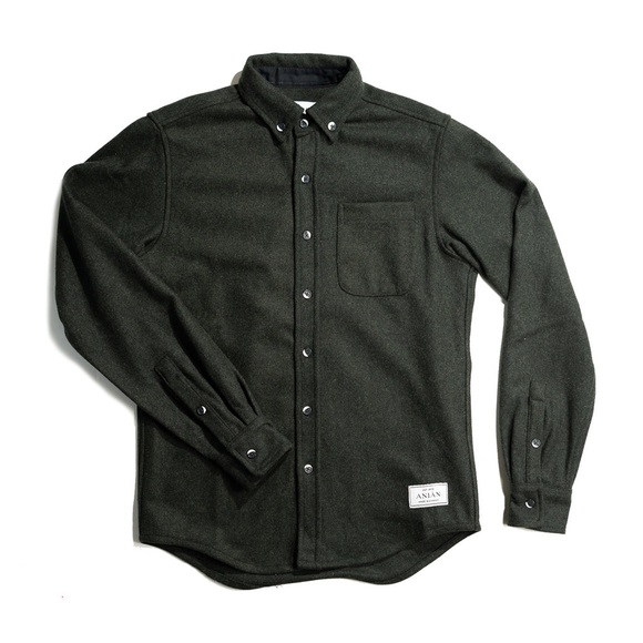 Anian Modern Melton Olive - men's Medium - Picture 3 of 9